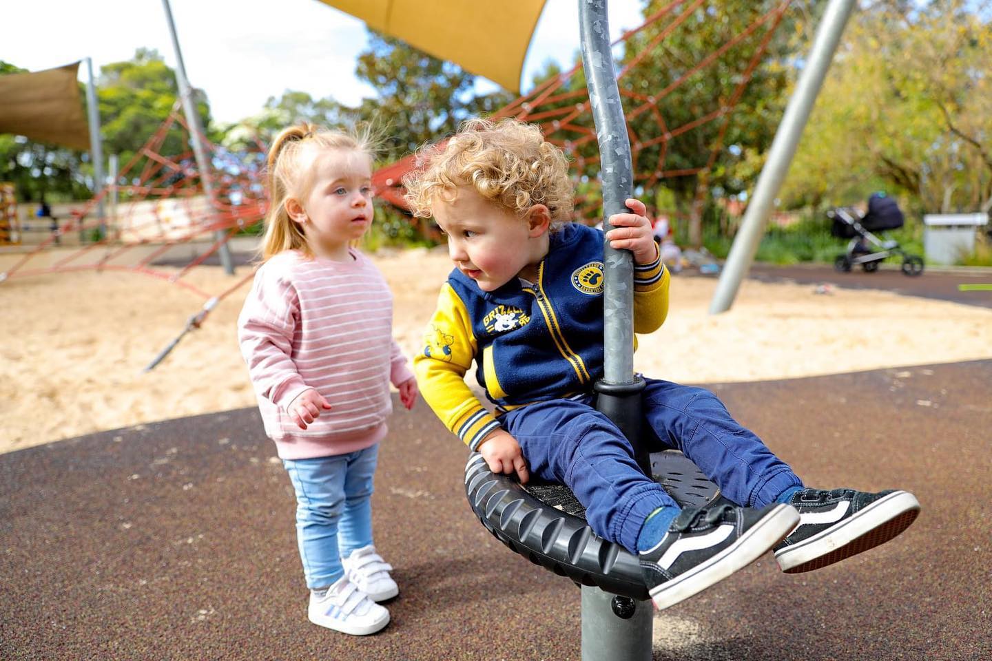 Kids playing in playground